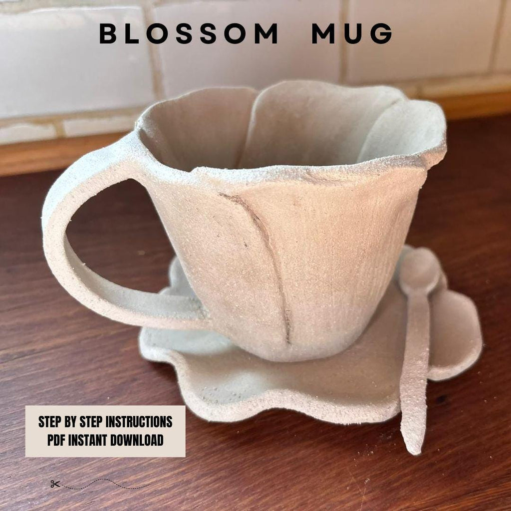 Flower Mug Pottery Template