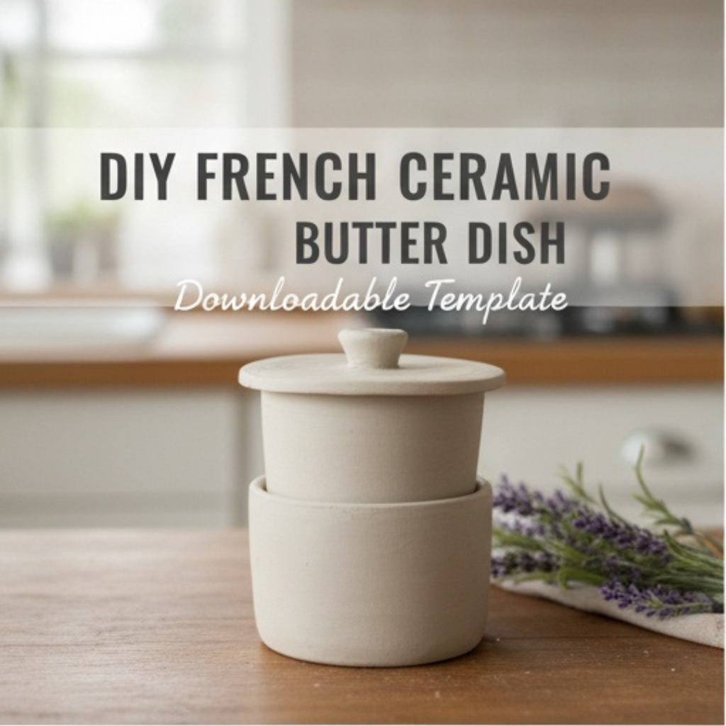 French Butter Dish Template