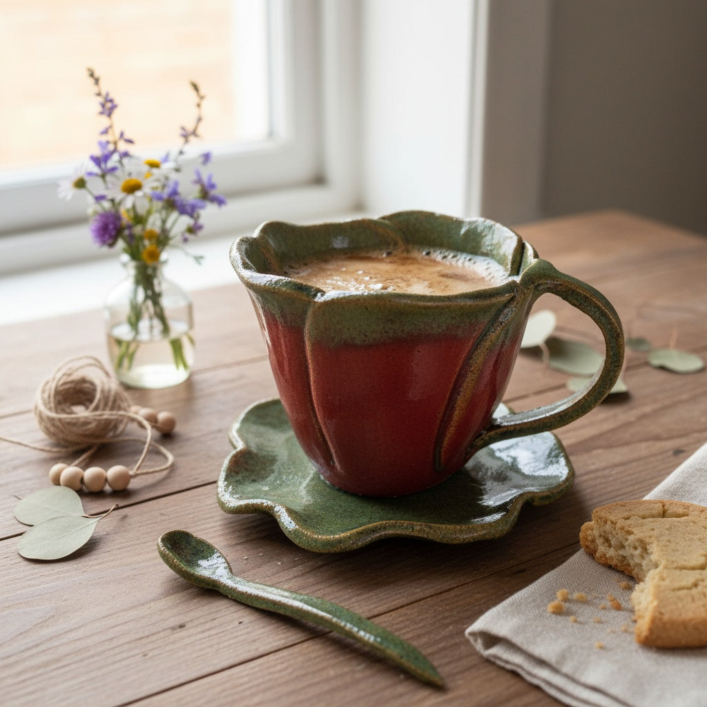 Flower Mug Pottery Template
