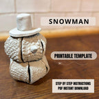 Snowman Pottery Template
