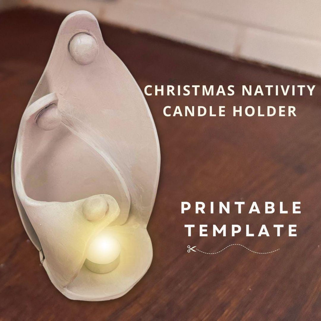 Christmas Nativity Candle Holder Template