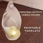Christmas Nativity Candle Holder Template