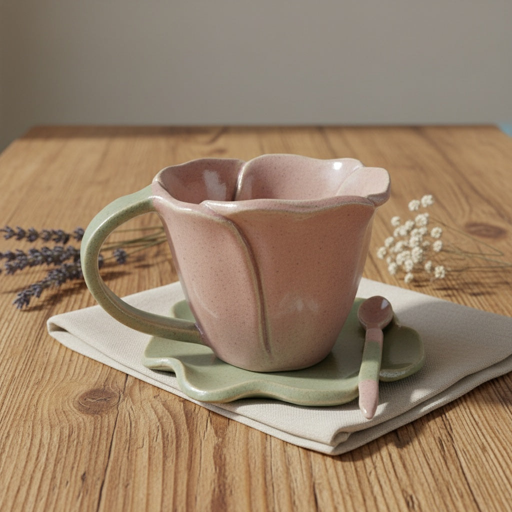 Flower Mug Pottery Template