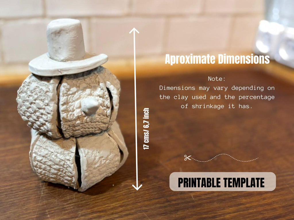 Snowman Pottery Template