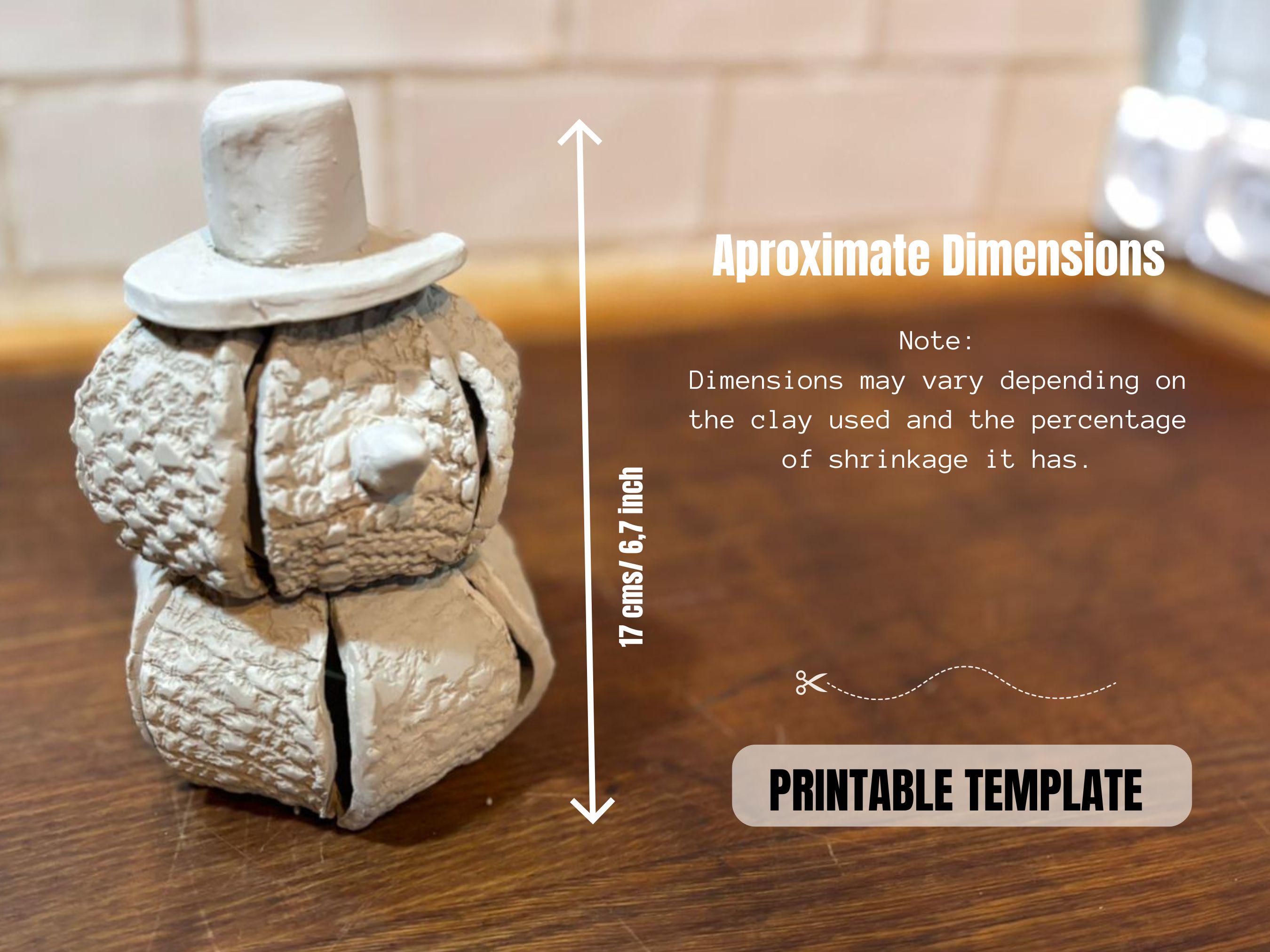 Snowman Pottery Template