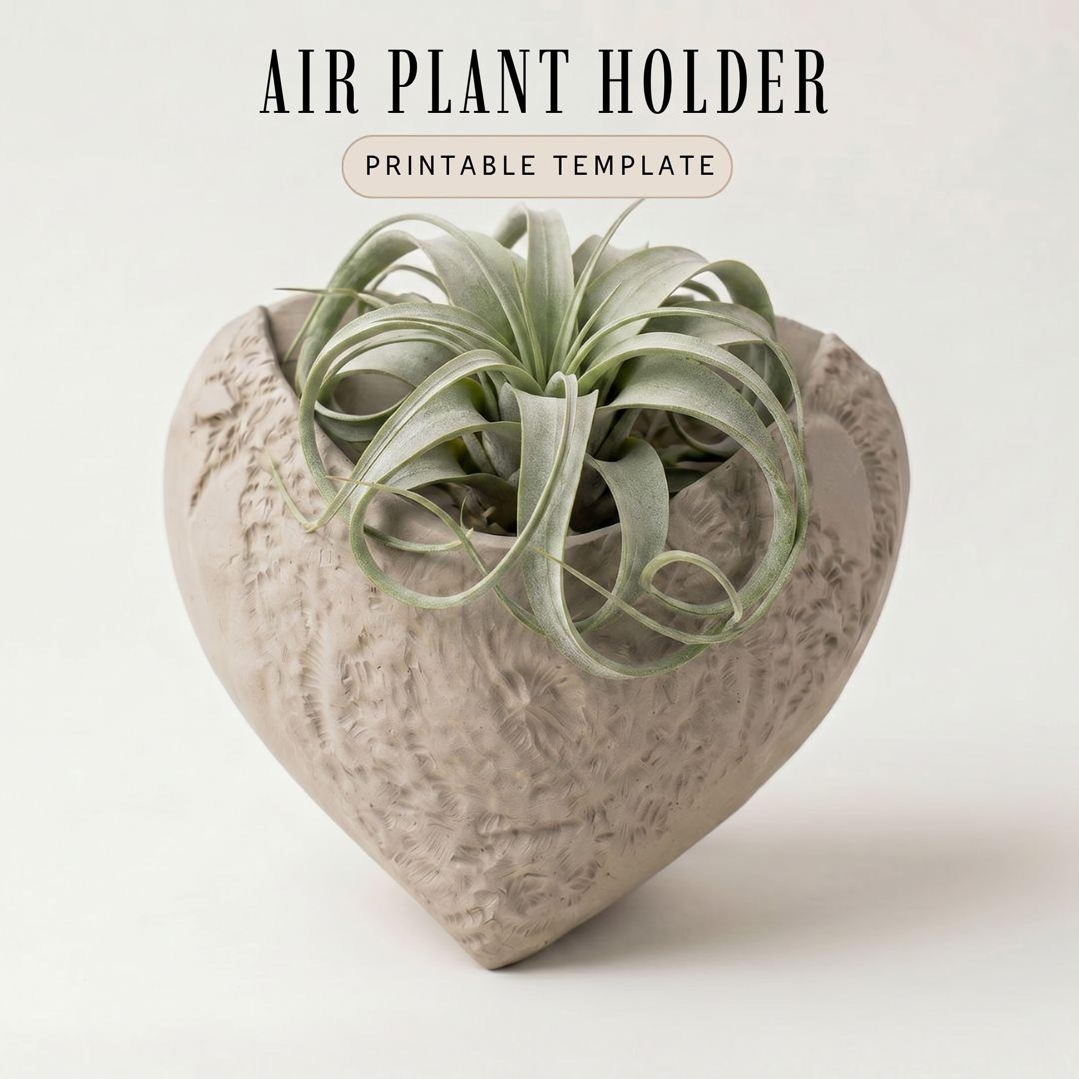 a heart-shaped ceramic planter with a plant growing in it.