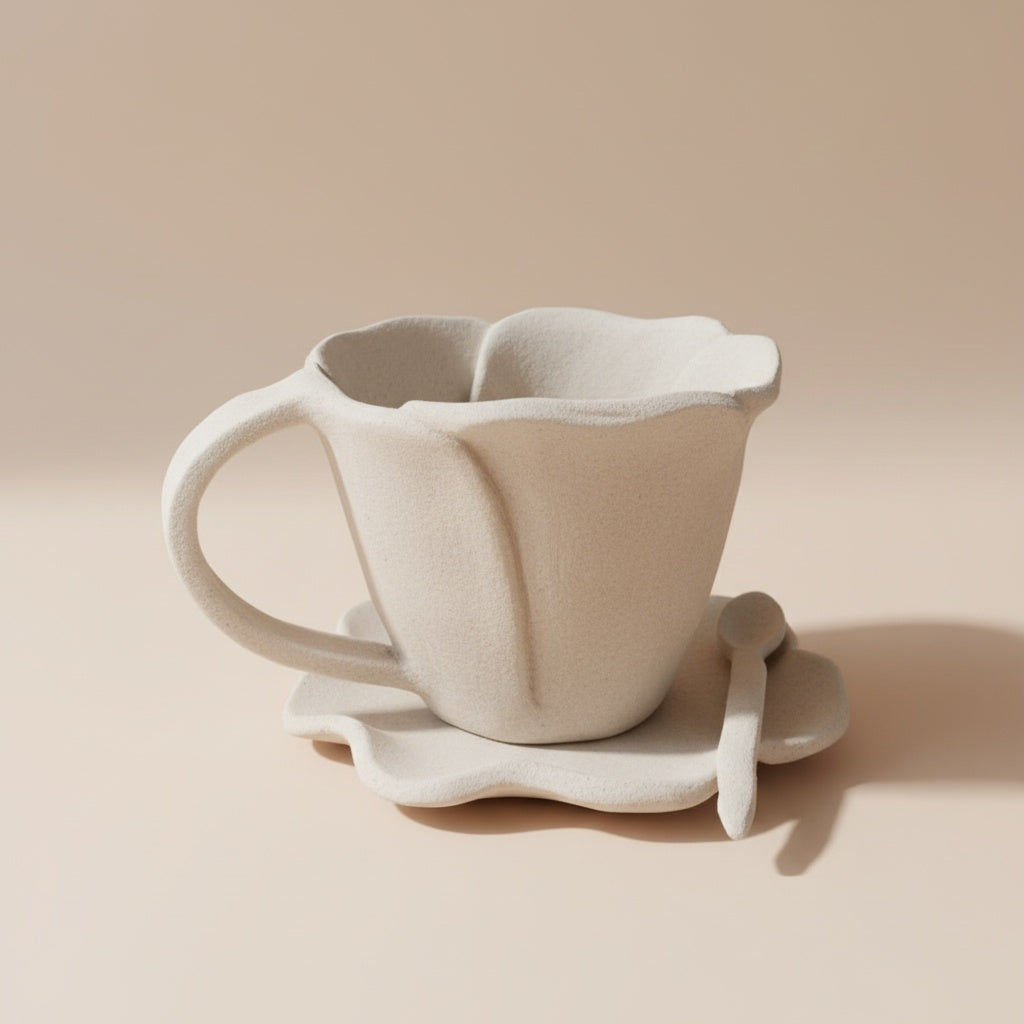 Flower Mug Pottery Template