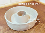 Bundt Cake Pan Template