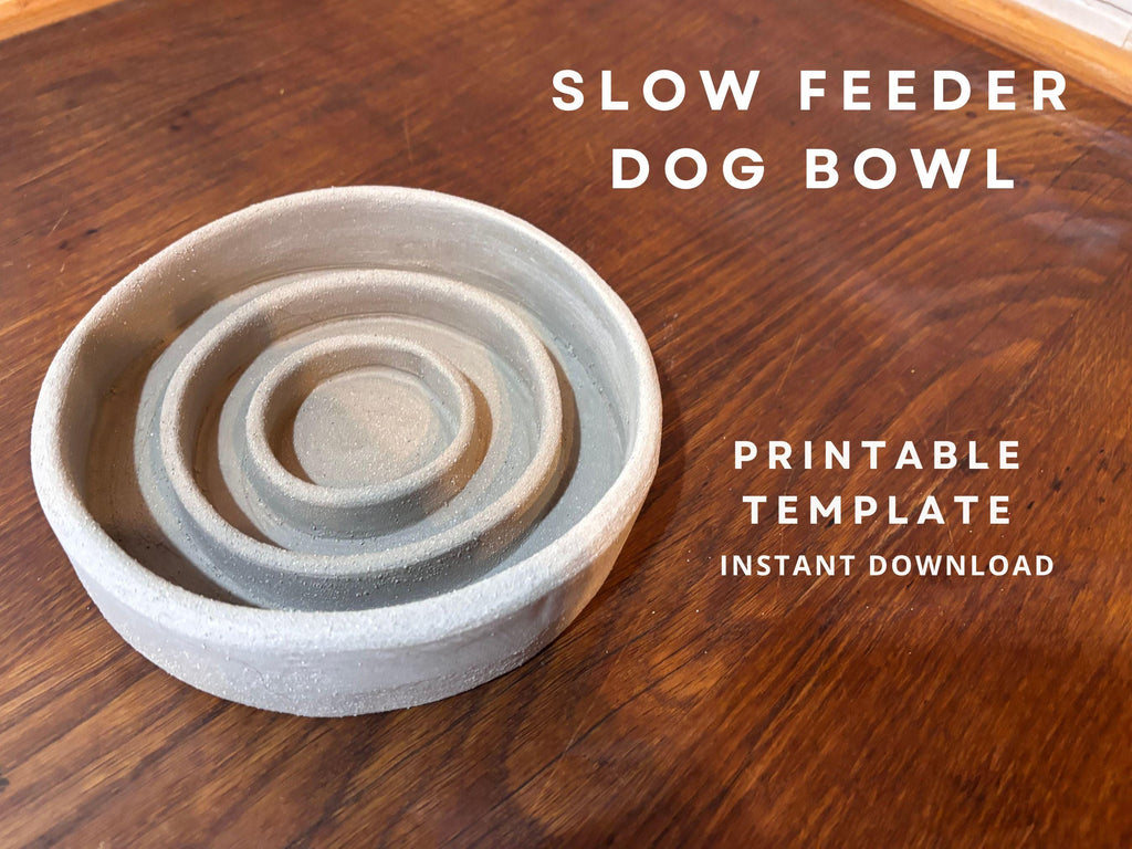 Slow Feeder Dog Bowl Pottery Template