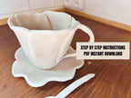 Flower Mug Pottery Template
