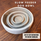 Slow Feeder Dog Bowl Pottery Template