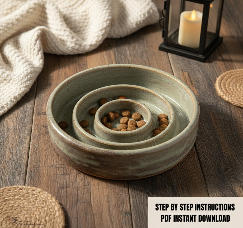 Slow Feeder Dog Bowl Pottery Template