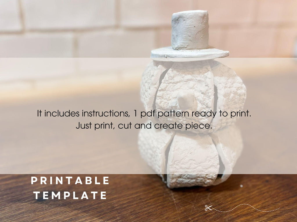 Snowman Pottery Template