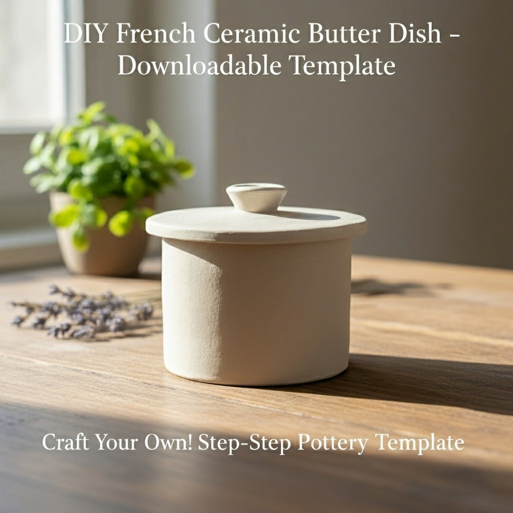 French Butter Dish Template