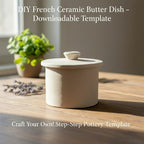 French Butter Dish Template