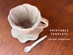 Flower Mug Pottery Template